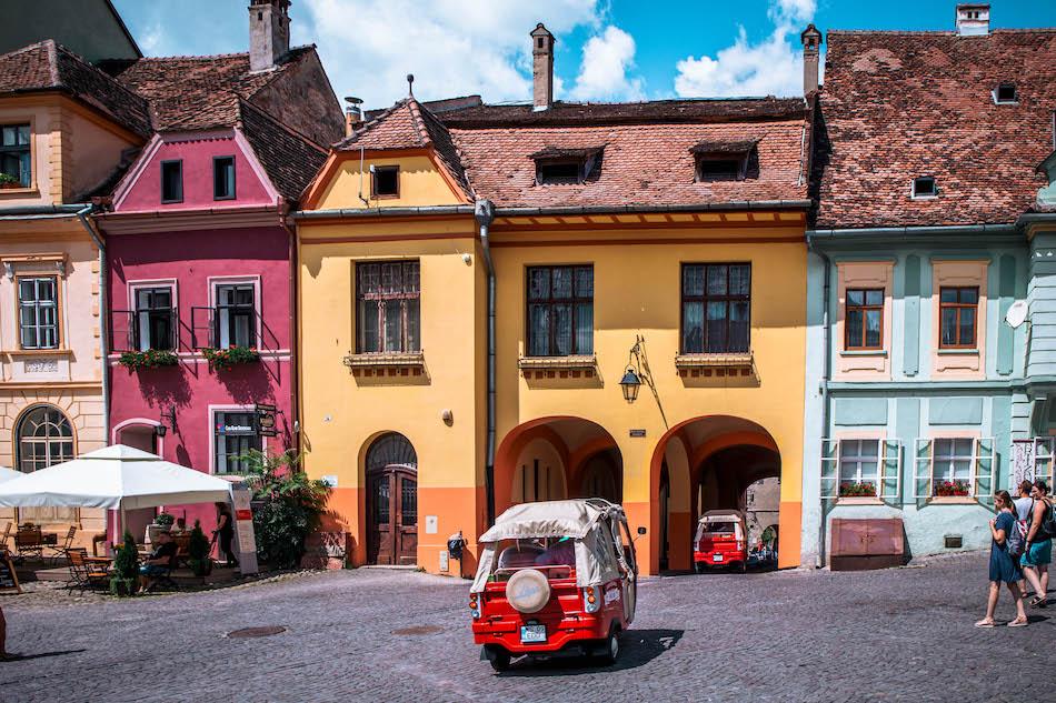 Tuk Tuk rental in Sighisoara Fortress Romania