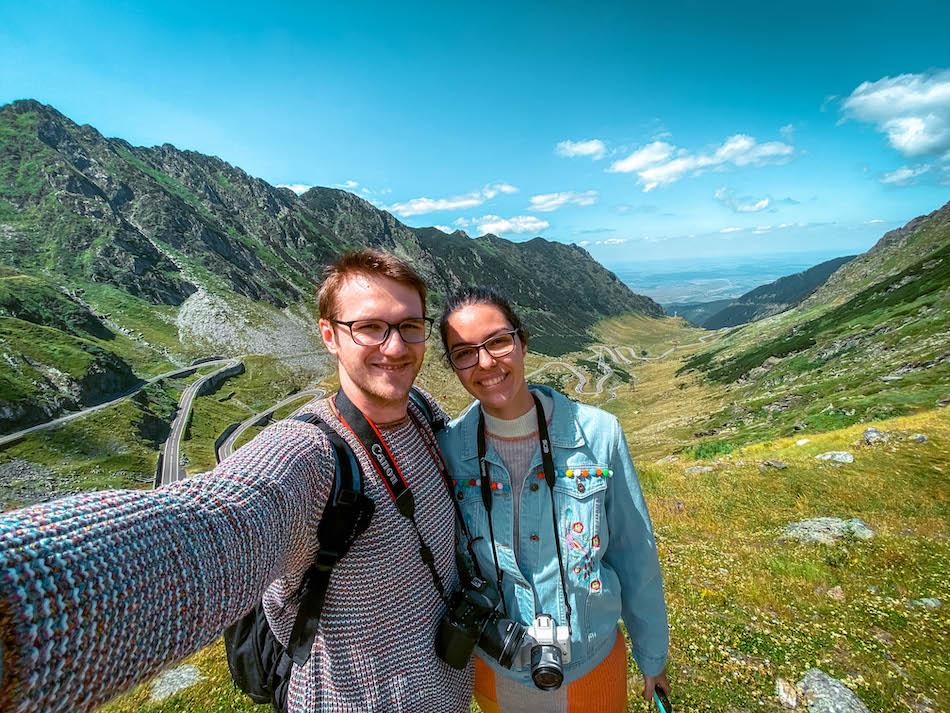 Aurelia Teslaru and Dan Moldovan at Transfagarasan Romania