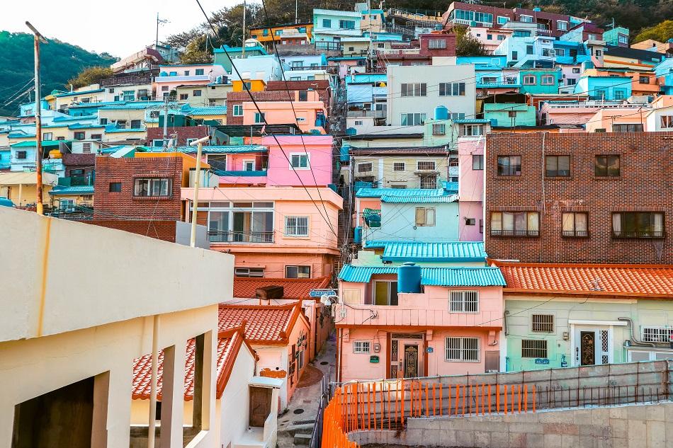 Panoramic view at Gamcheon Culture Village, Busan