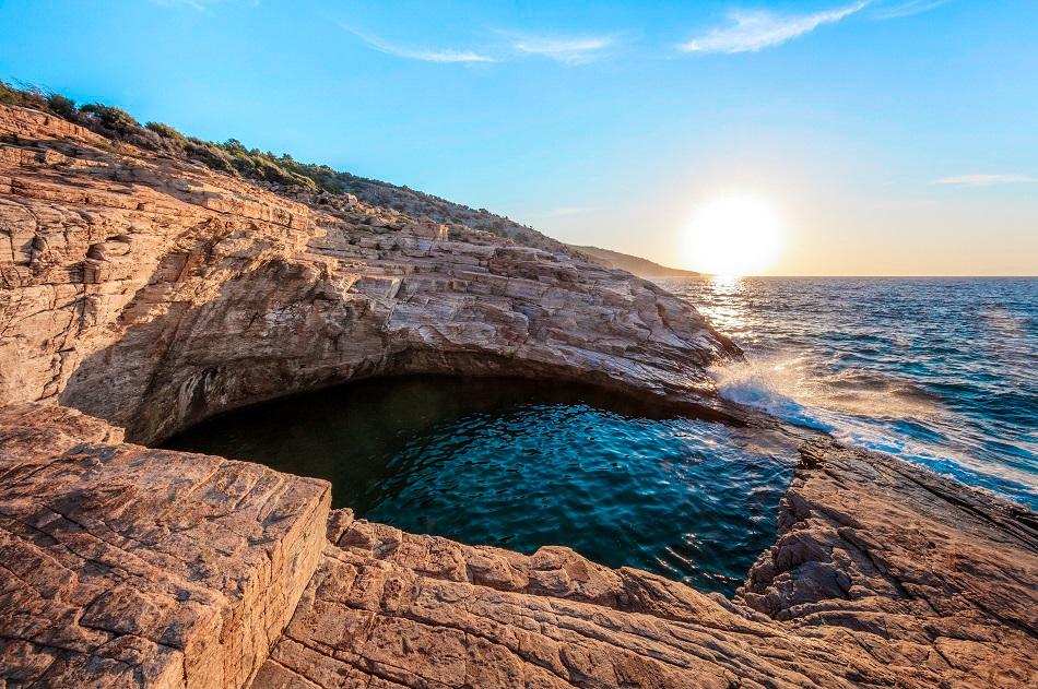 Giola Beach and Natural Pool, Thassos, Greece