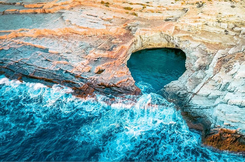 Giola Beach and Natural Pool, Thassos, Greece