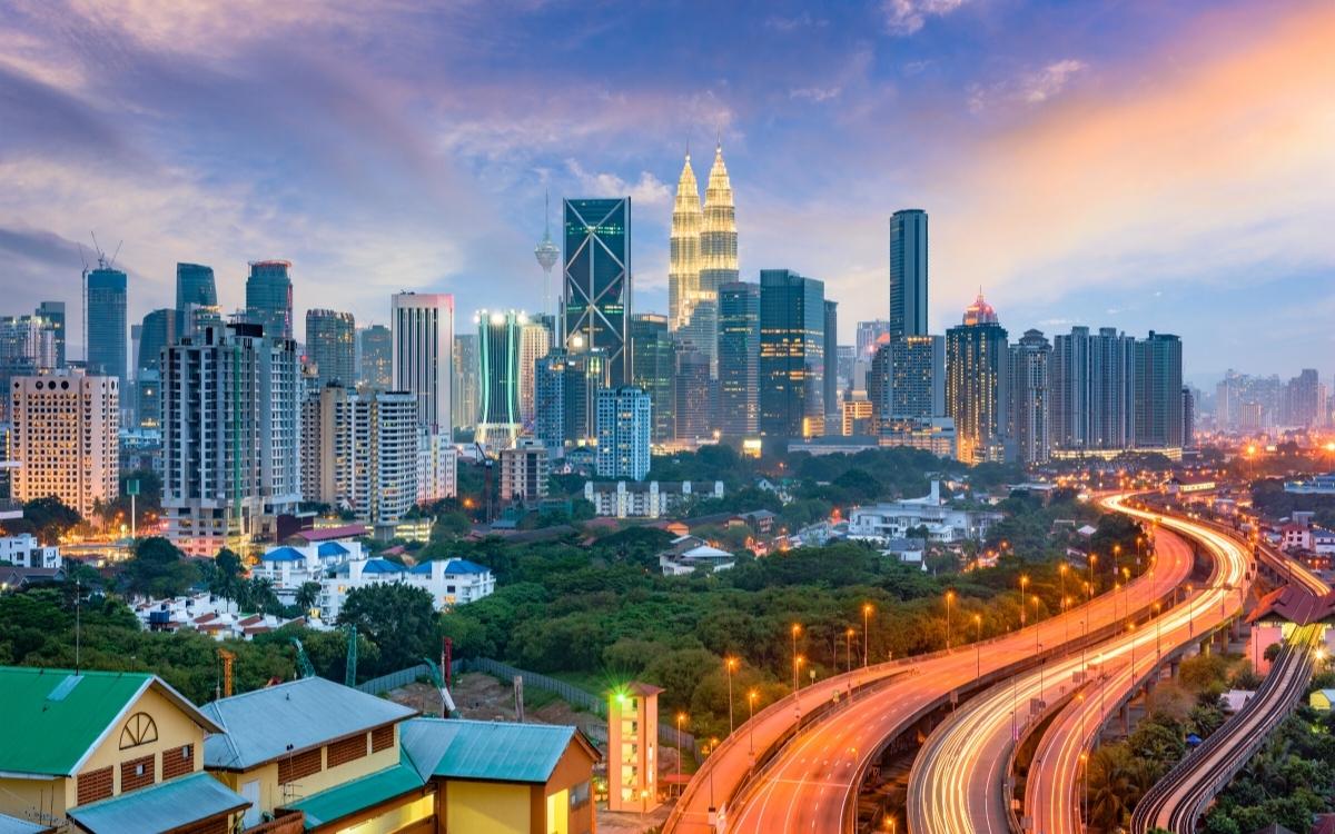 Traffic and buildings in Kuala Lumpur