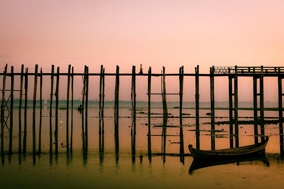 Myanmar photo gallery - U Bein Bridge, Mandalay
