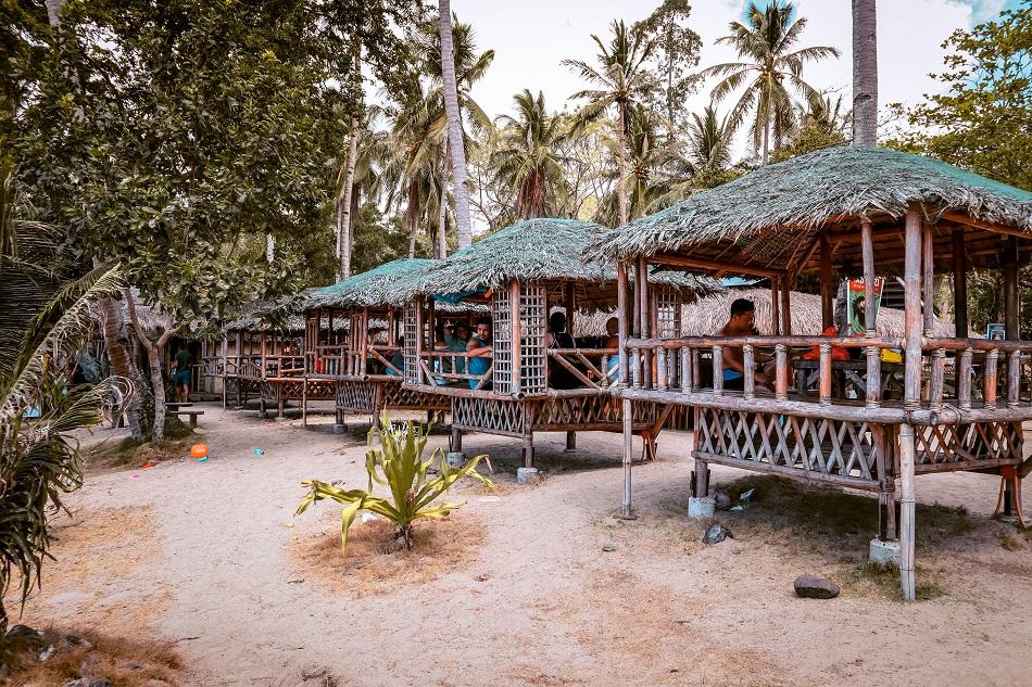 Restaurant at Nagtabon Beach in Puerto Princesa, Palawan