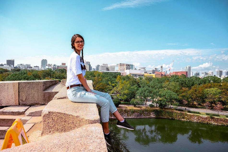 Girl at the Osaka Castle Garden