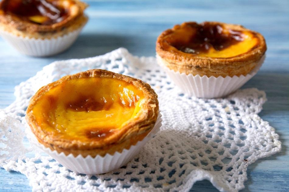 pasteis de nata on a table