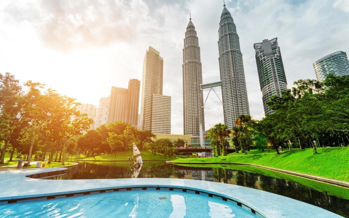 Petronas Twim Towers seen from KLCC park