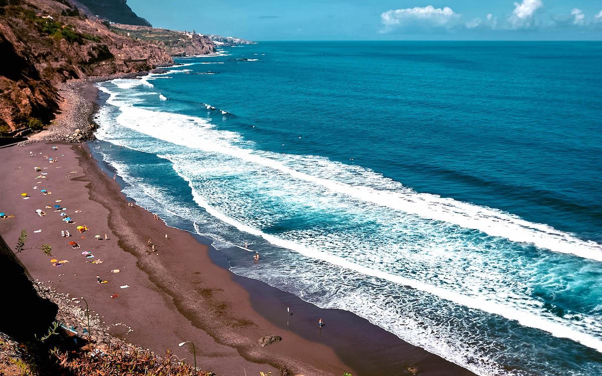 black sand beach tenerife, best tenerife black sand beaches, playa el socorro, El socorro beach tenerife