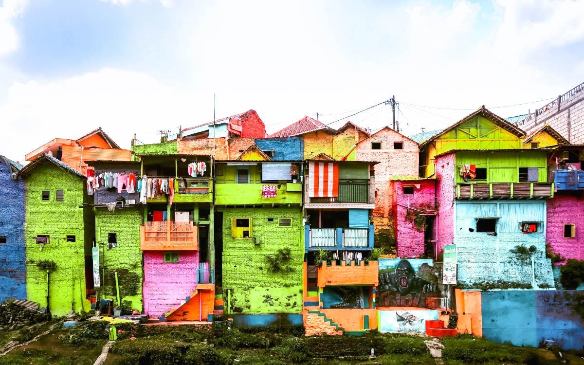 Rainbow Village Malang, Indonesia - most colorful destinations in the world, vibrant cities, colorful cities, colorful earth, vibrant places around the world