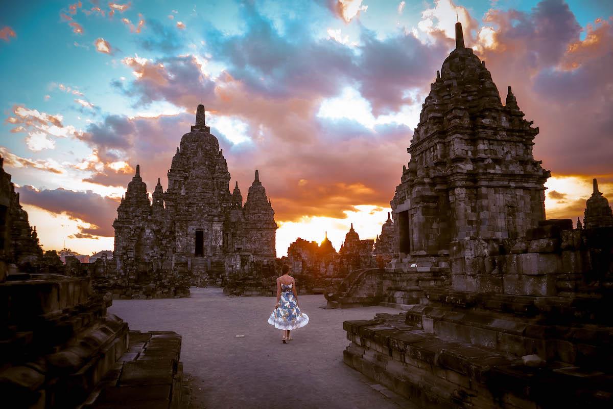 Sunset at Prambanan Temple, Yogyakarta