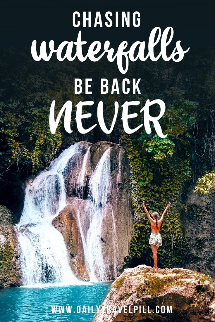 quotes about waterfalls, sayings about waterfalls, inspirational quotes about waterfalls, waterfall captions for Instagram, funny waterfall quotes, instagram captions about waterfalls