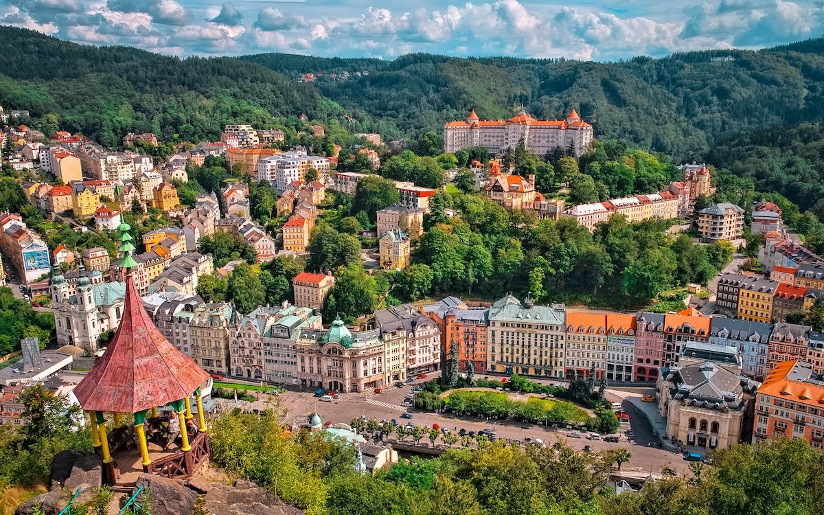 Diana Ovservation Tower Karlovy Vary view