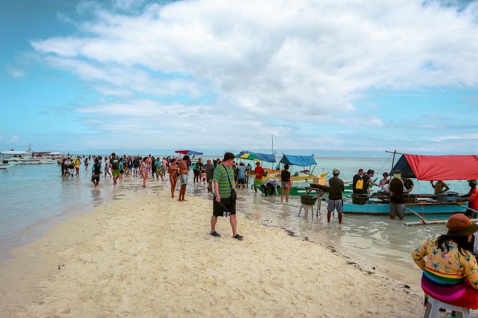 Tourists at Virgin Island Panglao, Bohol